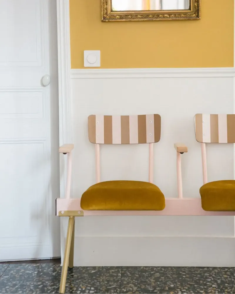 Benches - Anouk 2 to 3 seater waiting retro bench - LES GAMBETTES