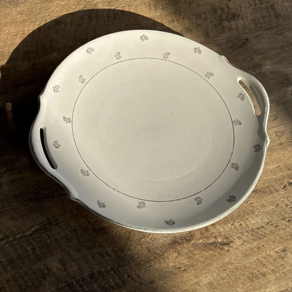 Assiettes de réception - Plat ou plateau à tarte Nico Digoin Sarreguemines anses D29 - OFFICE OBJETS