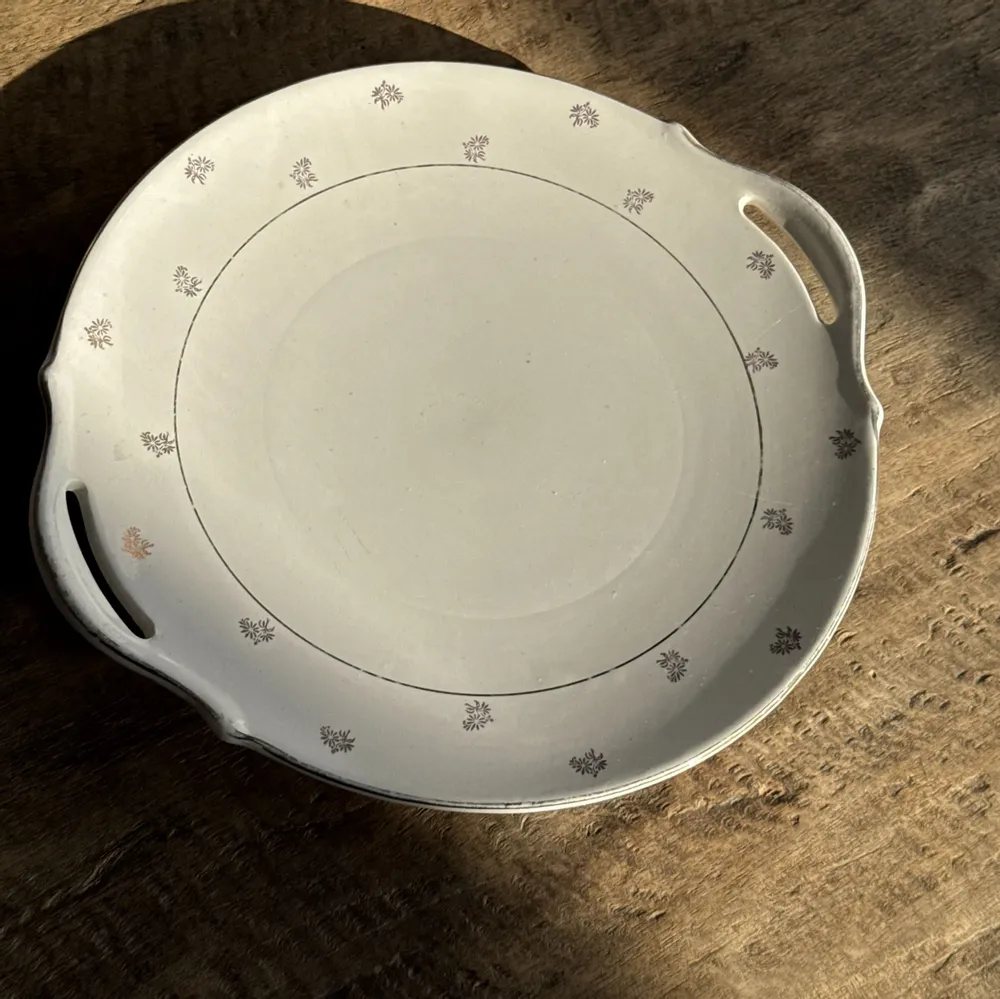 Assiettes de réception - Plat ou plateau à tarte Nico Digoin Sarreguemines anses D29 - OFFICE OBJETS