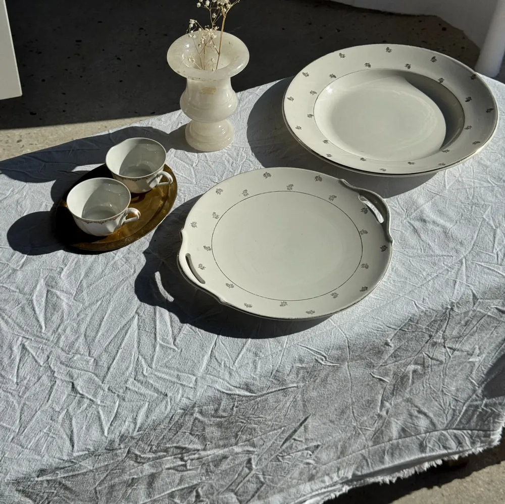 Assiettes de réception - Plat ou plateau à tarte Nico Digoin Sarreguemines anses D29 - OFFICE OBJETS