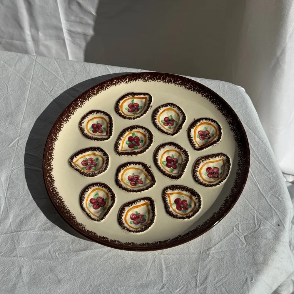 Platter and bowls - Large circular dish with compartments for shellfish crustaceans - OFFICE OBJETS