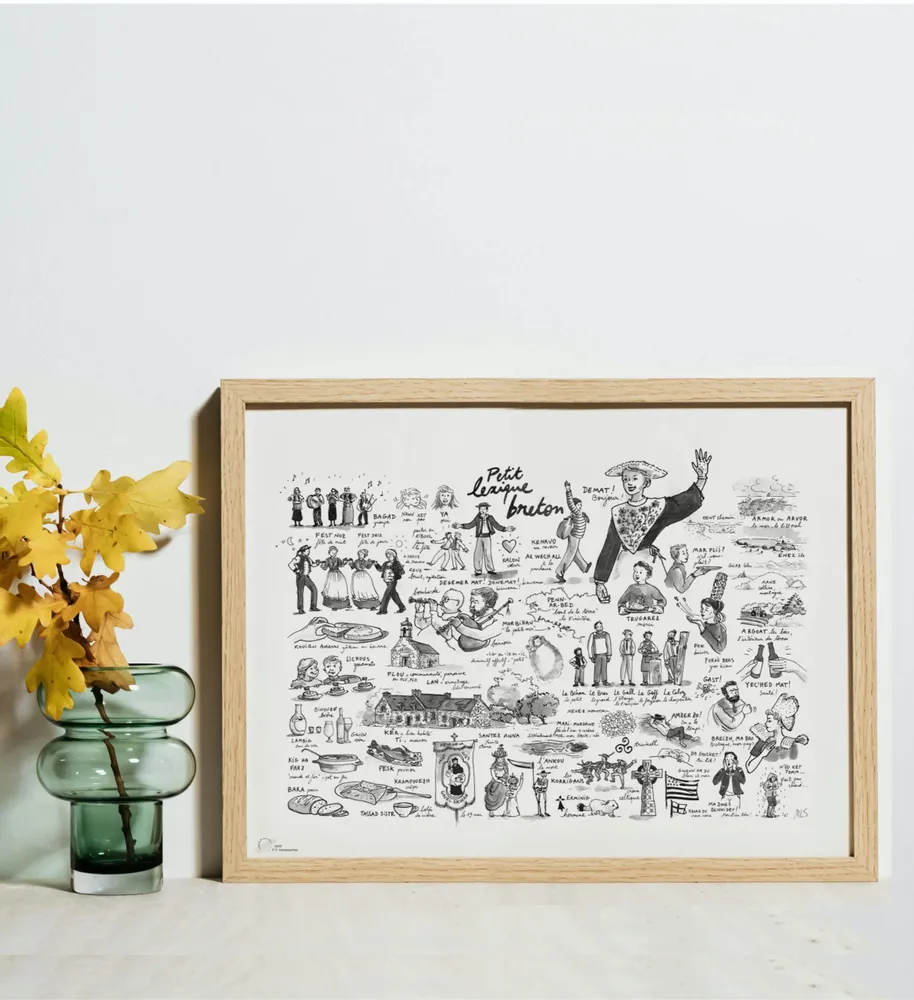 Poster - Breton glossary — Art print 40 × 30 cm - MARGUERITE LECOINTRE