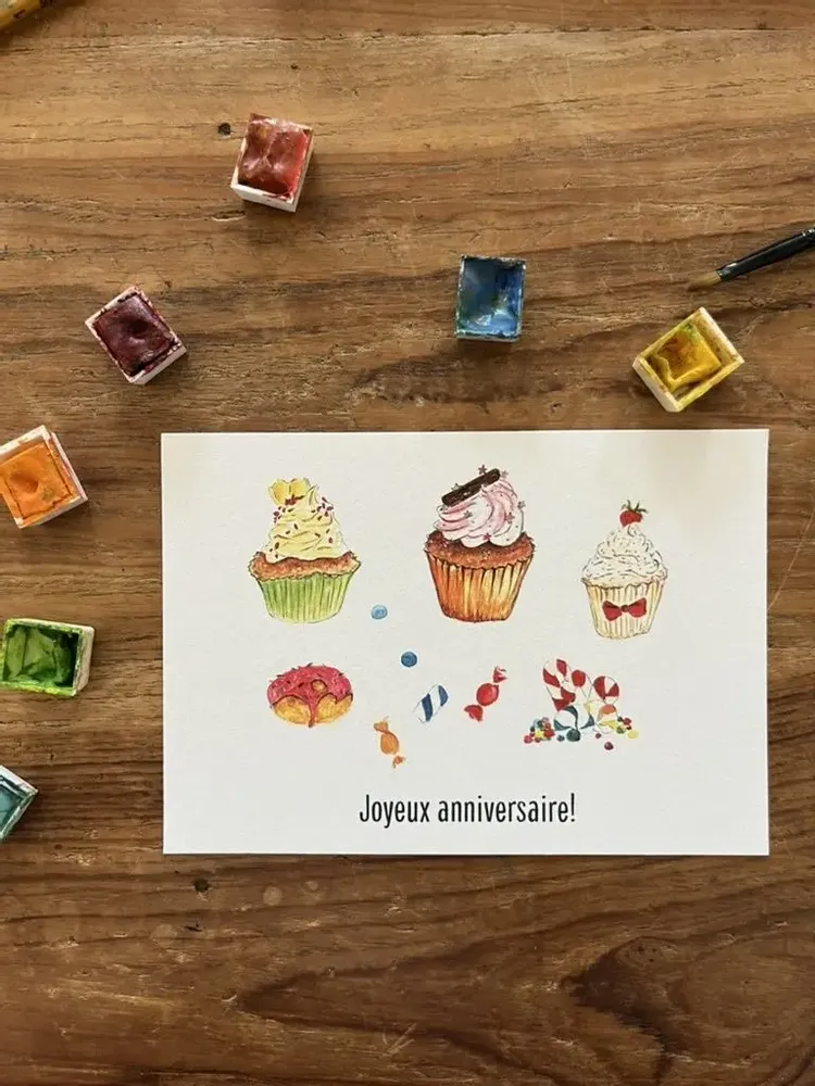 Carterie - Carte Postale Anniversaire - Confiseries - POP ET SES FRÈRES