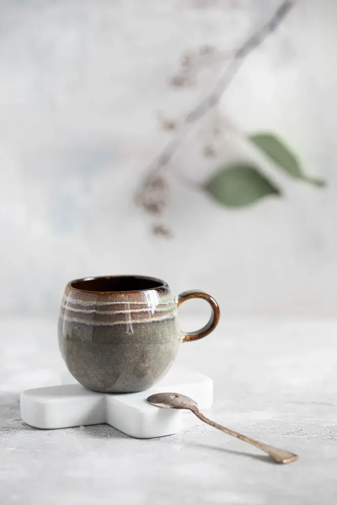 Decorative objects - The Marble Pan Coaster - BAZAR BIZAR LIVING
