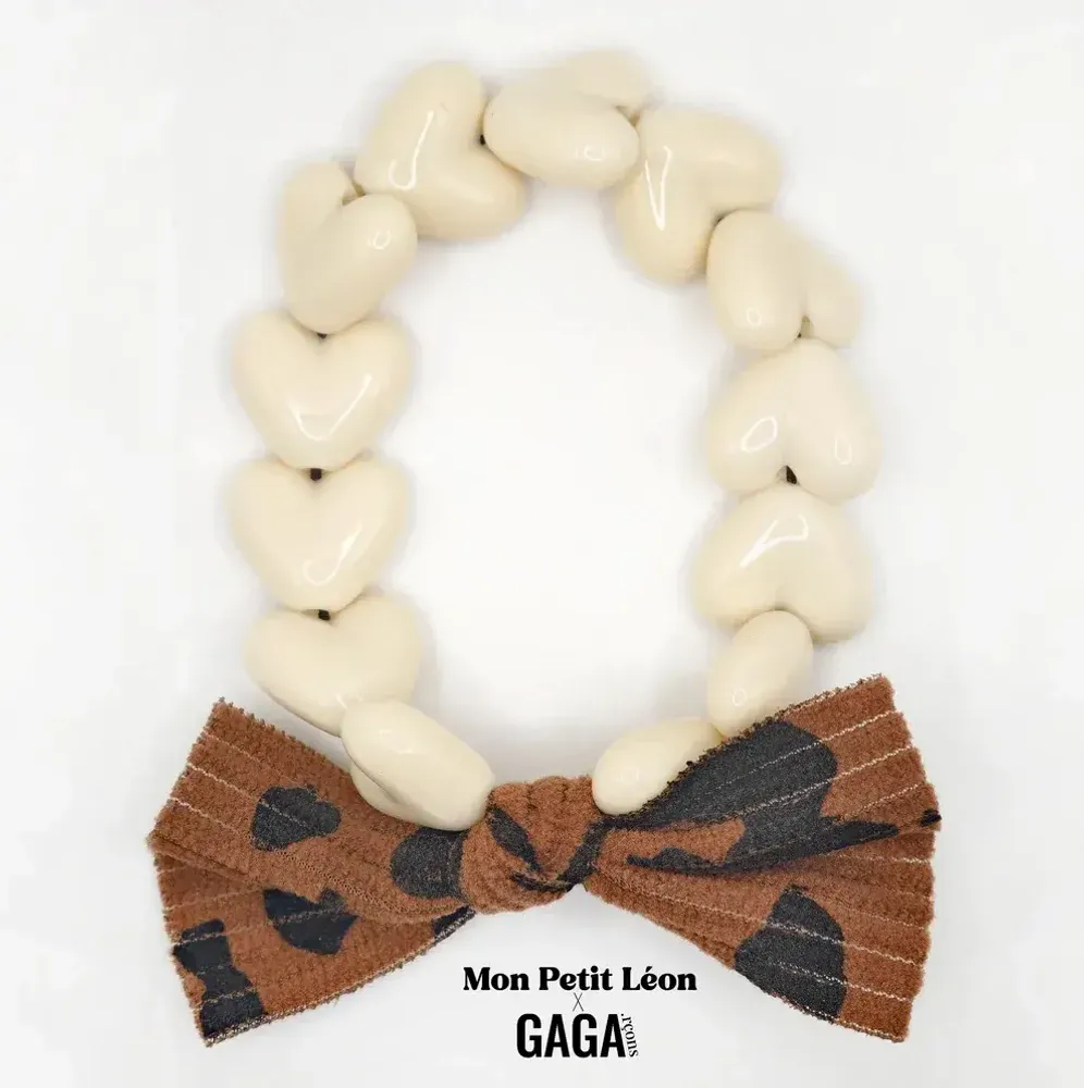 Bracelets - Bracelet GAGA - Only Beige & Maxi Noeud Léopard - GAGARÇONS
