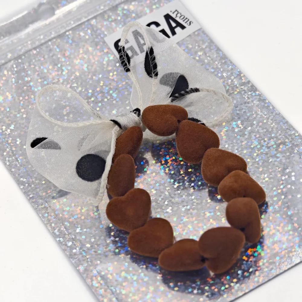 Bracelets - BRACELET GAGA - NOIR & MAXI NOEUD À POIS - GAGARÇONS