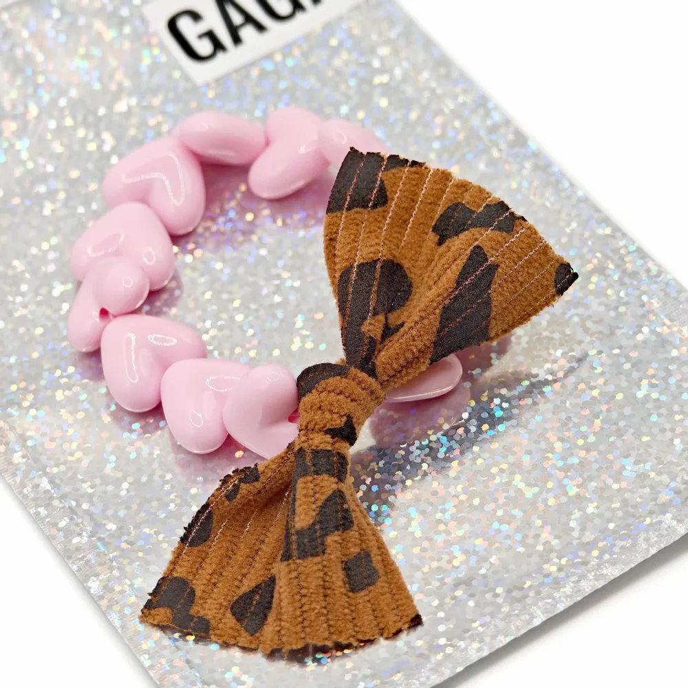 Bracelets - Bracelet GAGA - Only Beige & Maxi Noeud Léopard - GAGARÇONS