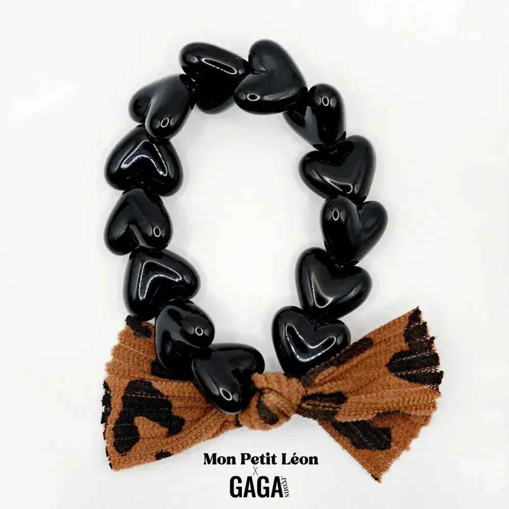 Bracelets - Bracelet GAGA - Only Beige & Maxi Noeud Léopard - GAGARÇONS