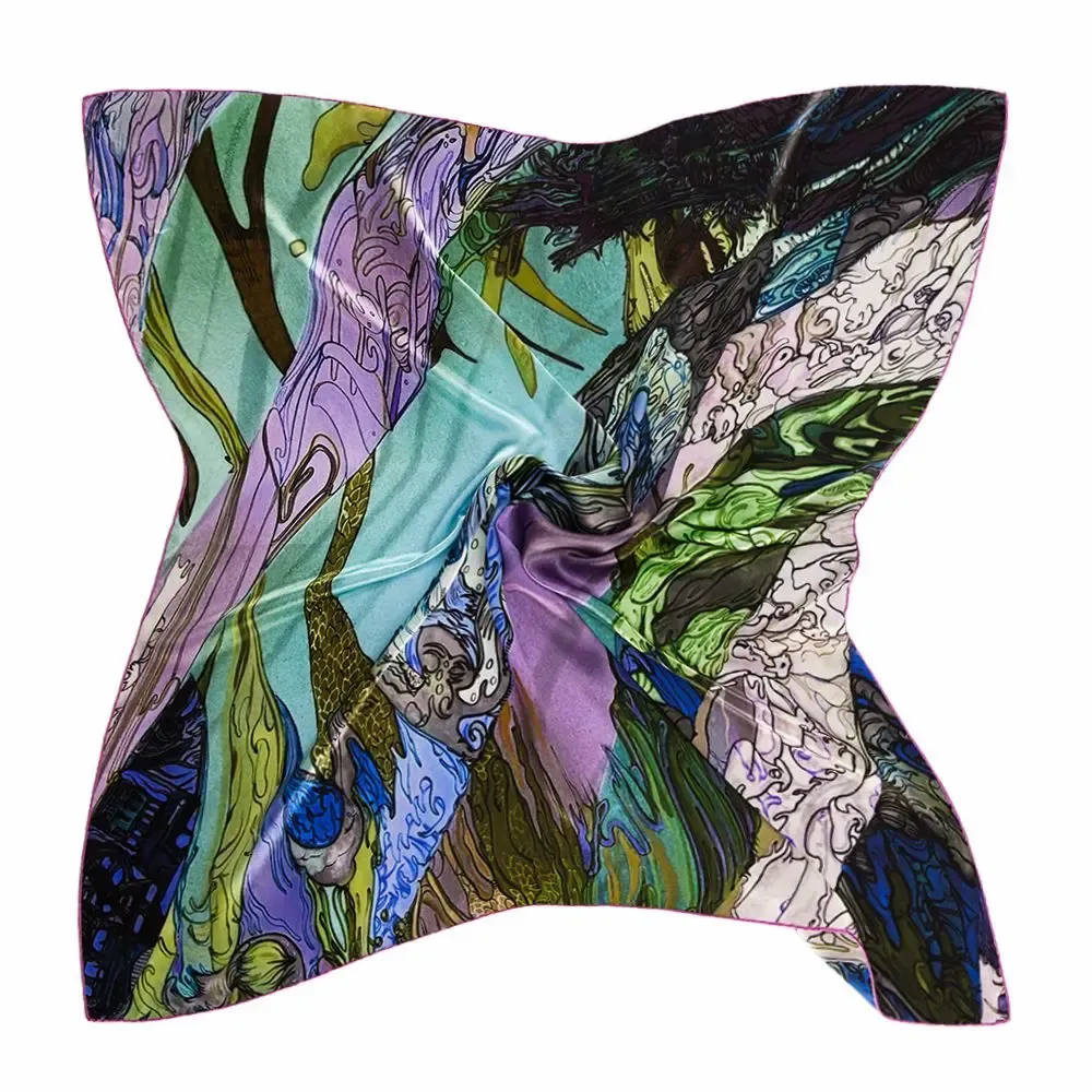 Foulards et écharpes - The Interwined Vine Foulard en soie | 90x90 cm - ELCIELA