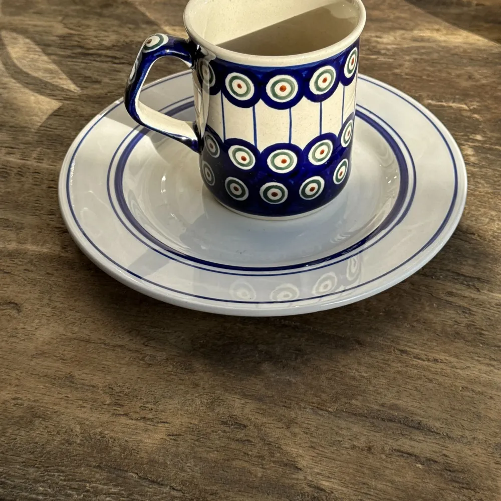 Mugs - Blue glazed stoneware mug from Bolesławiec H9.5 D11 - OFFICE OBJETS