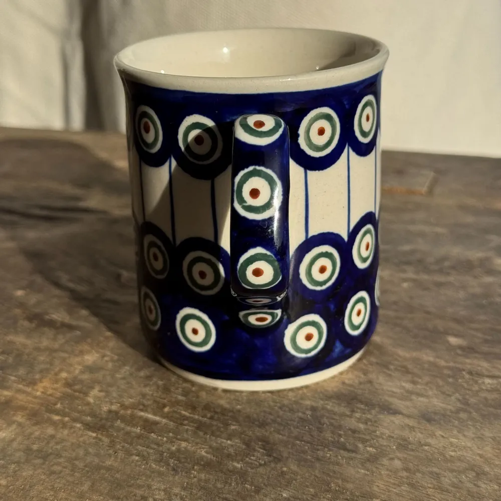 Mugs - Blue glazed stoneware mug from Bolesławiec H9.5 D11 - OFFICE OBJETS