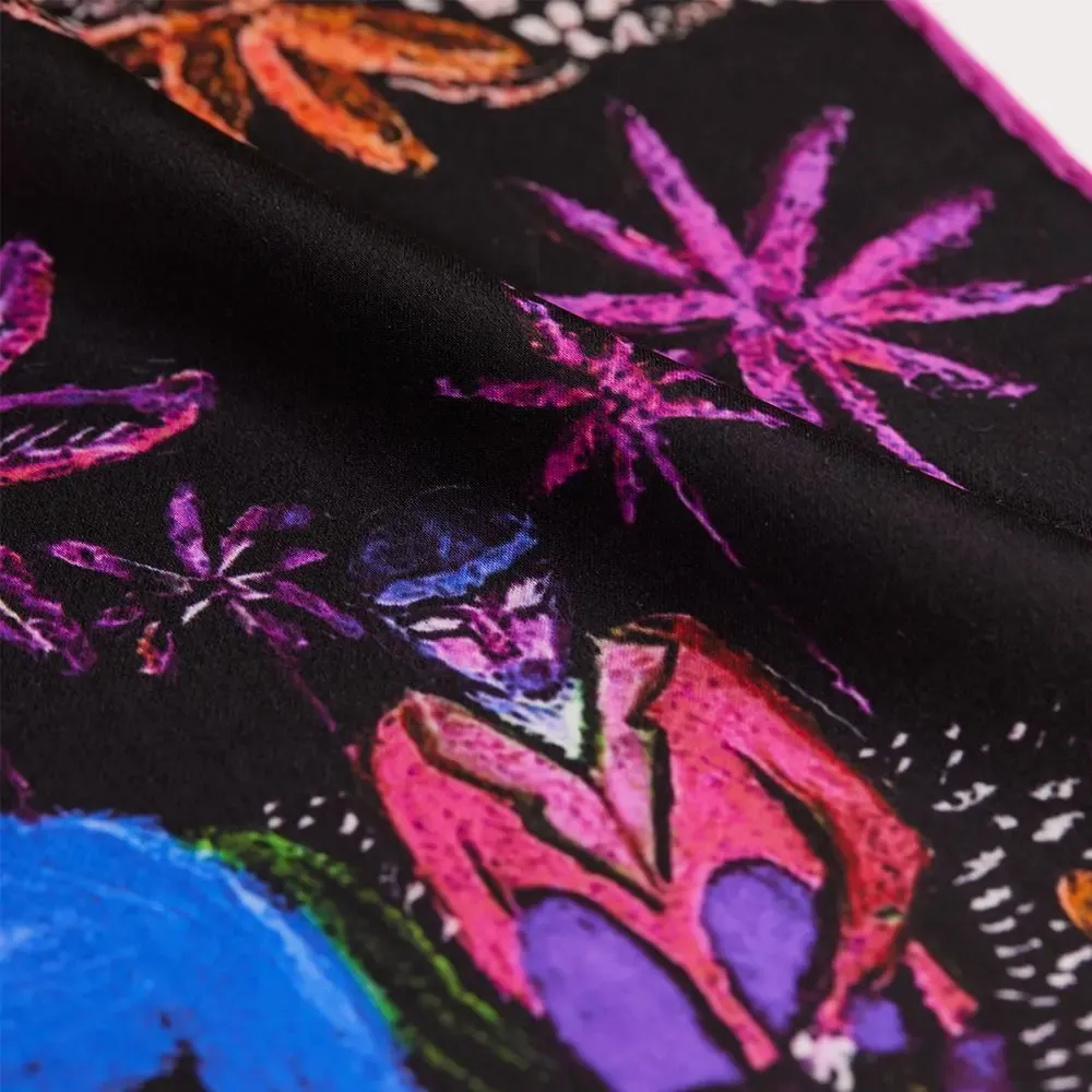 Foulards et écharpes - Wild Horses Foulard en soie | 90x90 cm - ELCIELA