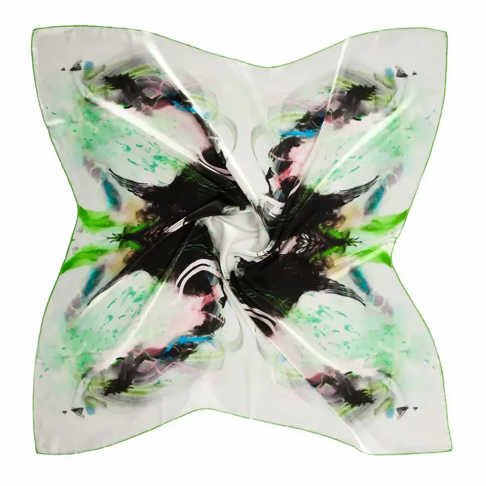 Foulards et écharpes - Forest Secret Foulard en soie | 90x90 cm - ELCIELA