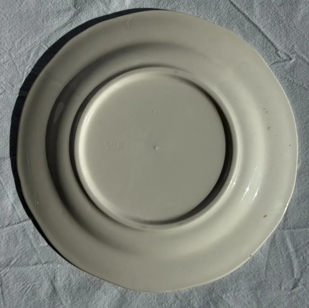 Formal plates - Antique earthenware plate decorated with a blue landscape D24.5 - OFFICE OBJETS