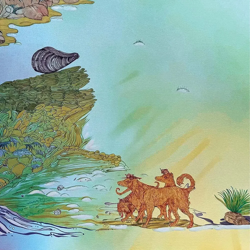 Pièces uniques - Dreaming on Clouds Art Mural | 100x100 cm - ELCIELA