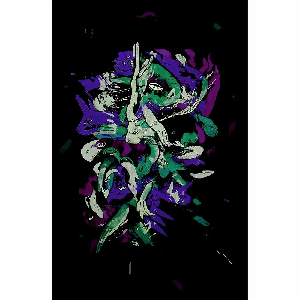 Pièces uniques - Décoration murale Spectral Dreams | 90x140 cm - ELCIELA