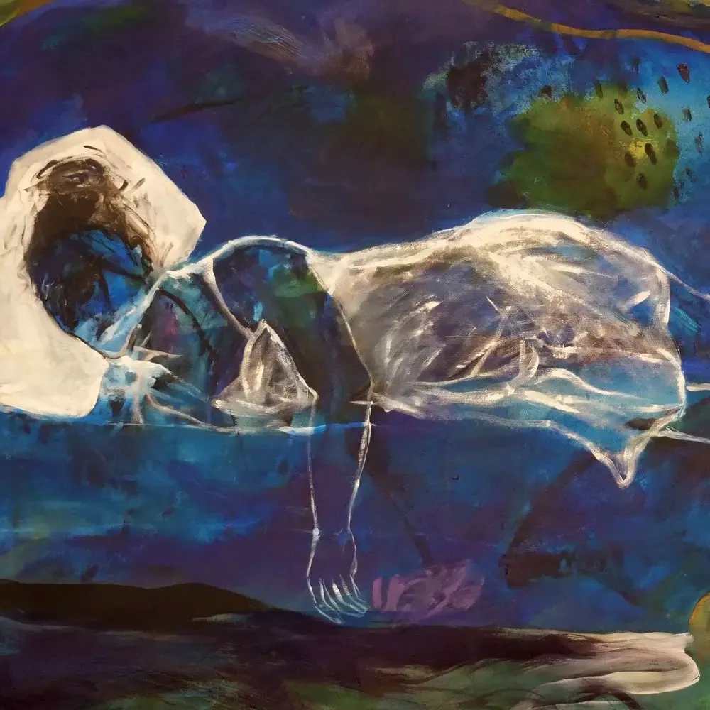 Unique pieces - Deep Blue Dreams Wall Art | 100x100 cm - ELCIELA