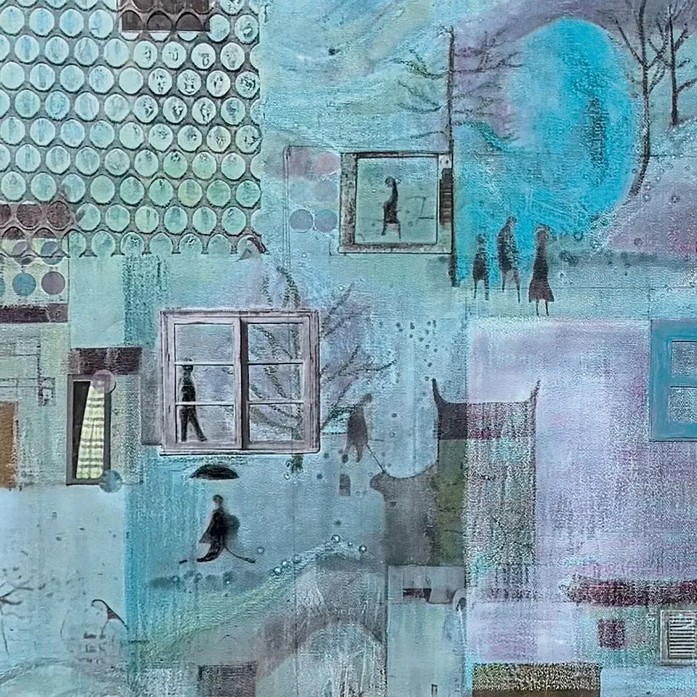 Pièces uniques - The City Art Mural | 100x100 cm - ELCIELA