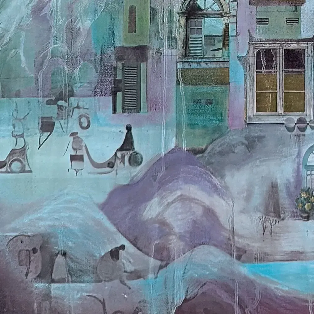 Pièces uniques - The City Art Mural | 100x100 cm - ELCIELA