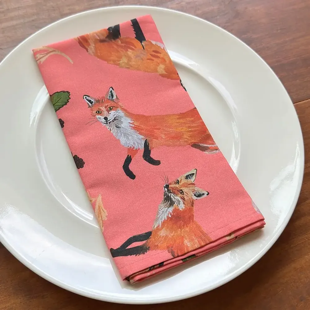 Linge de table textile - Serviette de Table - Renards - ZOOH