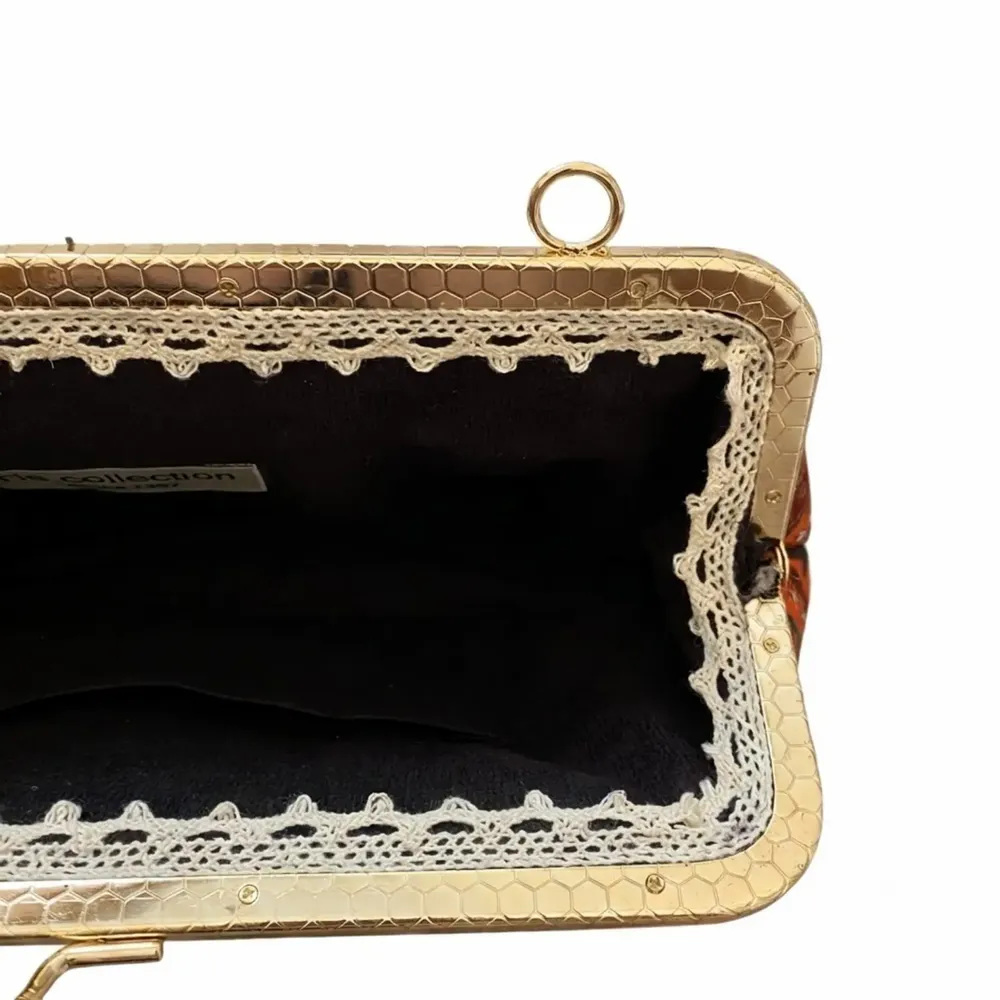 Sacs et cabas - Sac à fermoir clip brodé baloutche ambre et terracotta - DASTHAA