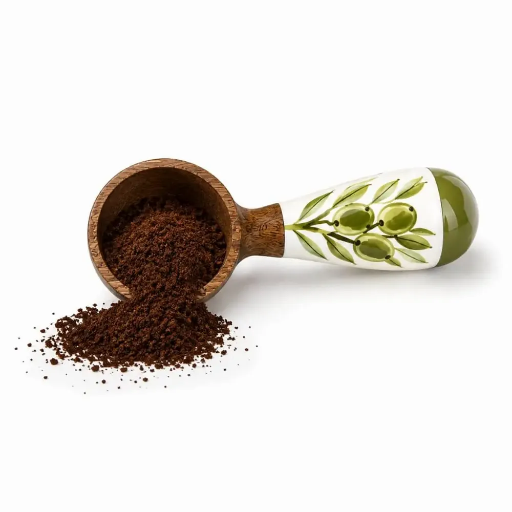 Ménagères - Cuillère doseuse en noyer peinte à la main – Collection Olive - DASTHAA