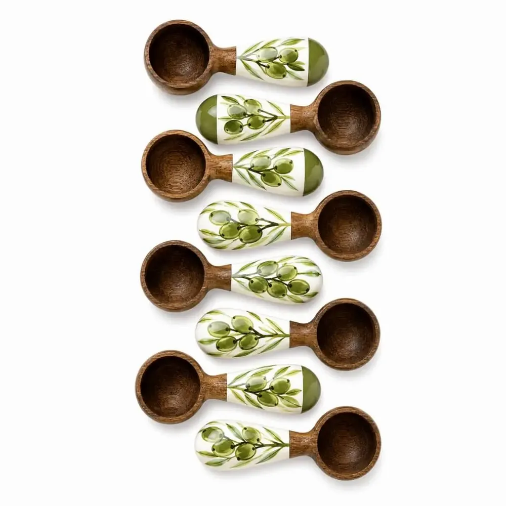 Ménagères - Cuillère doseuse en noyer peinte à la main – Collection Olive - DASTHAA