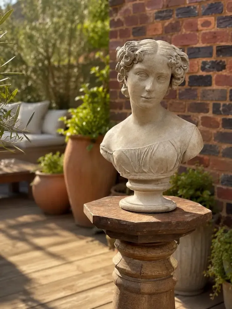 Outdoor decorative accessories - ROSA I – Contemporary Ceramic Decorative Bust - CERAMIC FACTORY
