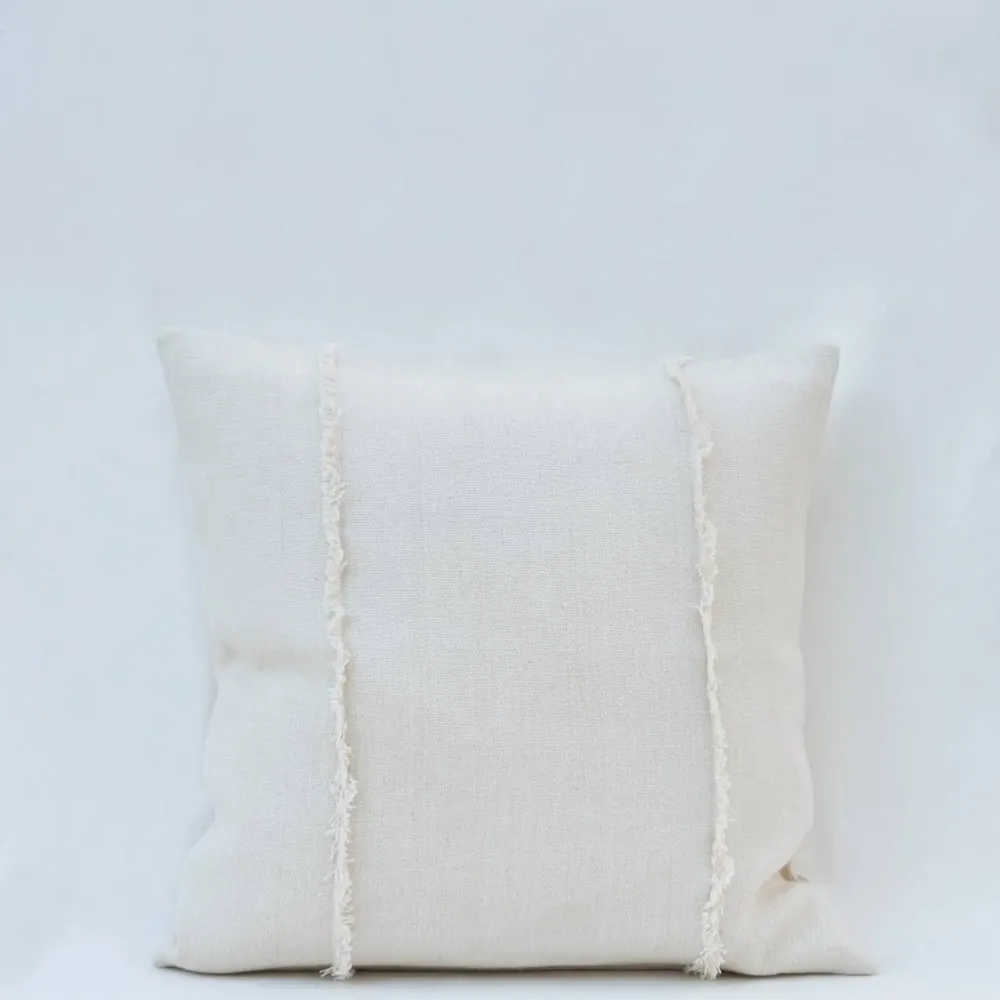 Fabric cushions - NO-MAD Pranit Cushion Cover in Cotton Jute with Minimal Surface Detail - NO-MAD