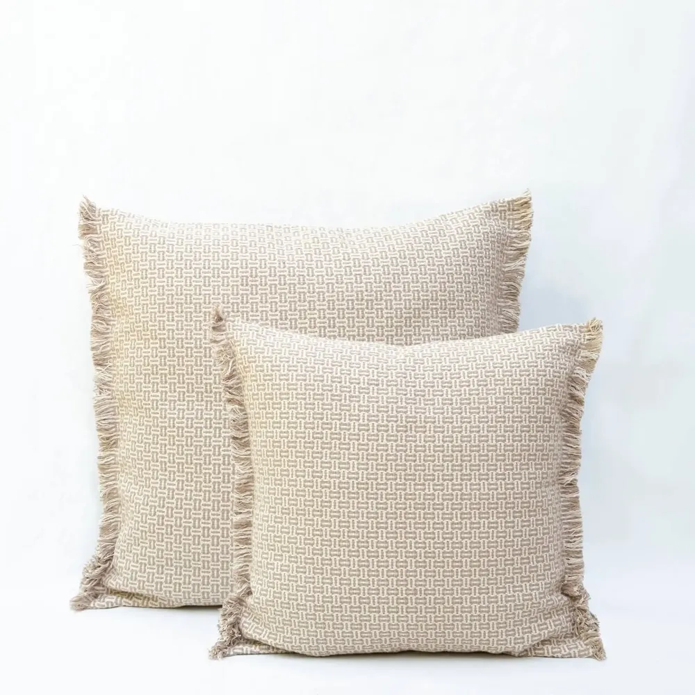 Fabric cushions - NO-MAD Bunai Cushion Covers in Structured Woven Cotton - NO-MAD