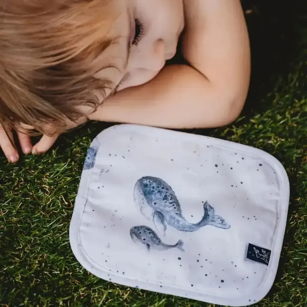 Kids accessories - Washcloth - The Blue Whales - POP ET SES FRÈRES