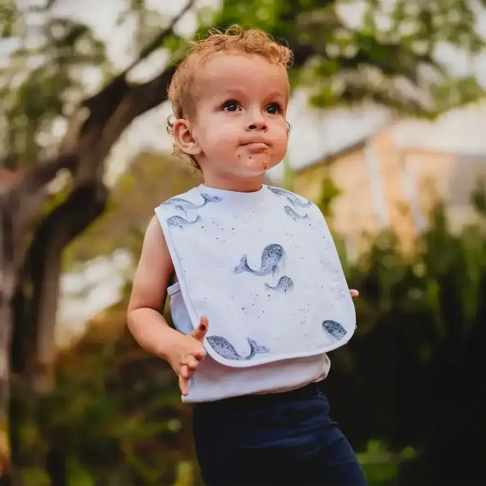 Kids accessories - Bib - The Blue Whales - POP ET SES FRÈRES