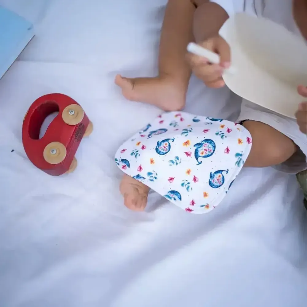 Accessoires enfants - Débarbouillette - La Baleine et les Fleurs - POP ET SES FRÈRES