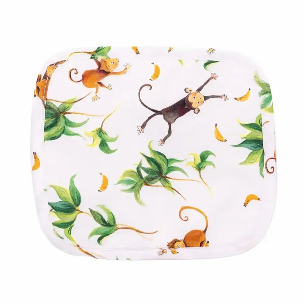 Kids accessories - Washcloth - The Little Monkeys and the Bananas - POP ET SES FRÈRES