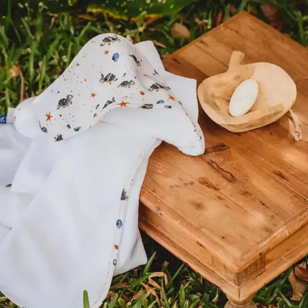 Accessoires enfants - Sortie de Bain - Les Tortues et les Coquillages - POP ET SES FRÈRES