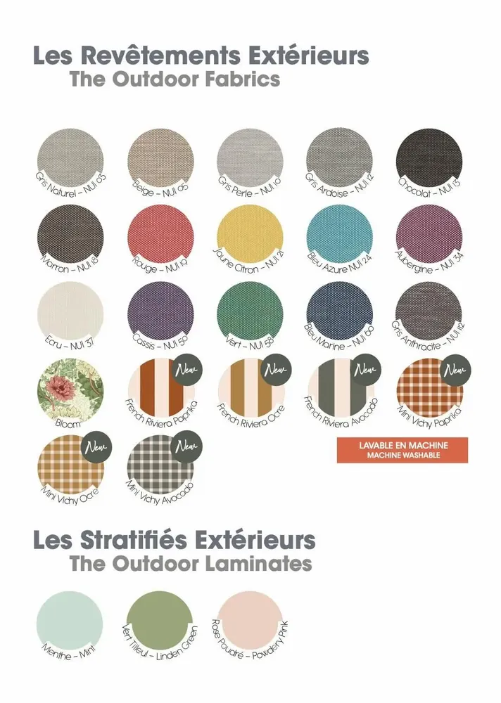 Bancs - Banc rétro Annie stratifié et acier - 130x37cm - LES GAMBETTES