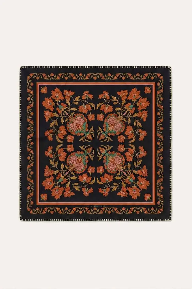 Foulards et écharpes - Carré de Laine 100 - BLACK BEAUTY - ANTAN CREATIONS