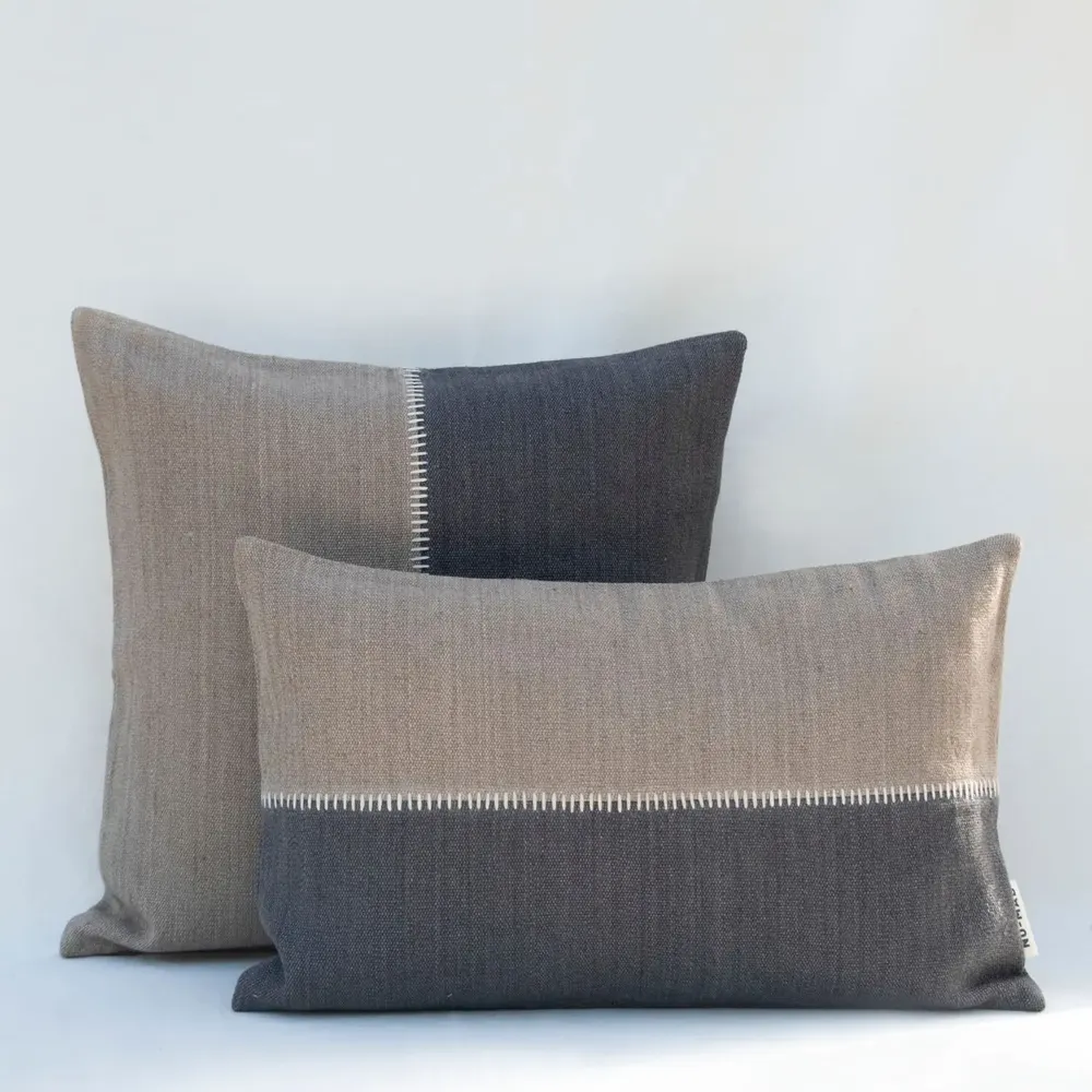 Coussins - NO-MAD Embroidered Cushion Covers in Cotton Jute - NO-MAD