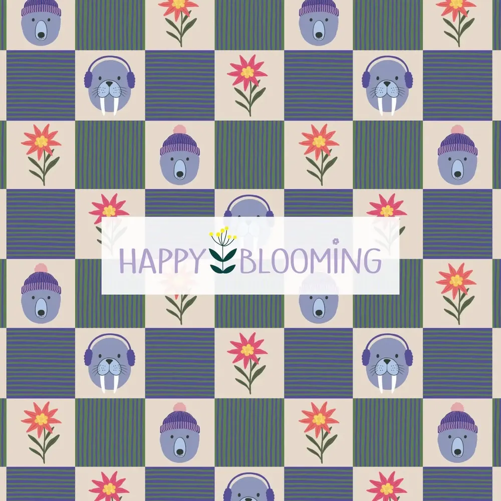 Linge de lit enfant - Motifs exclusifs - all over ou placés - HAPPY BLOOMING