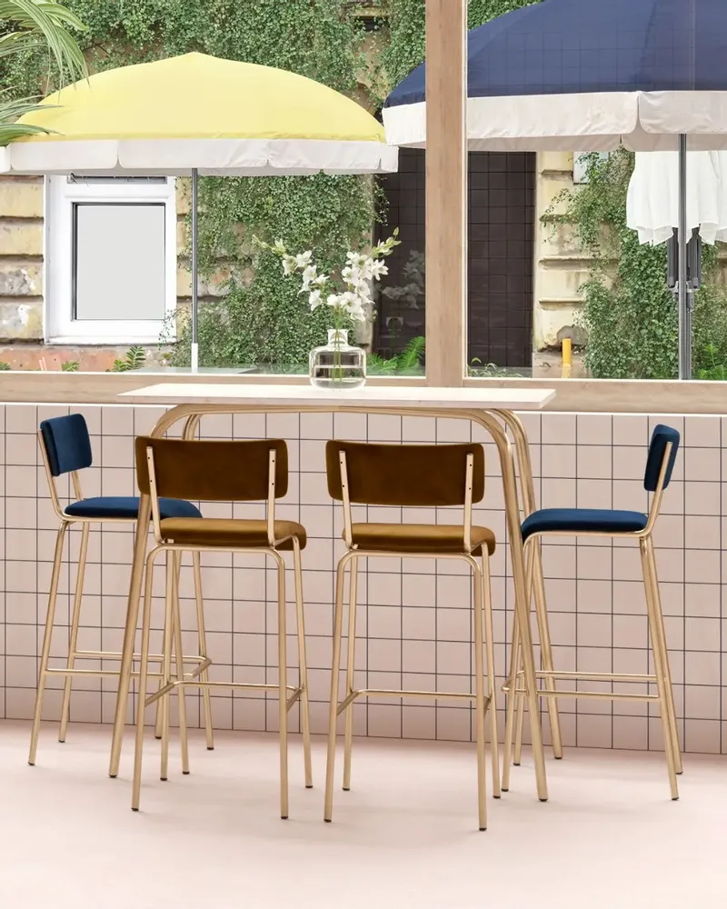 Tables Salle à Manger - Table haute bar rétro Véra - ⌀75/70x70/120x70 - LES GAMBETTES