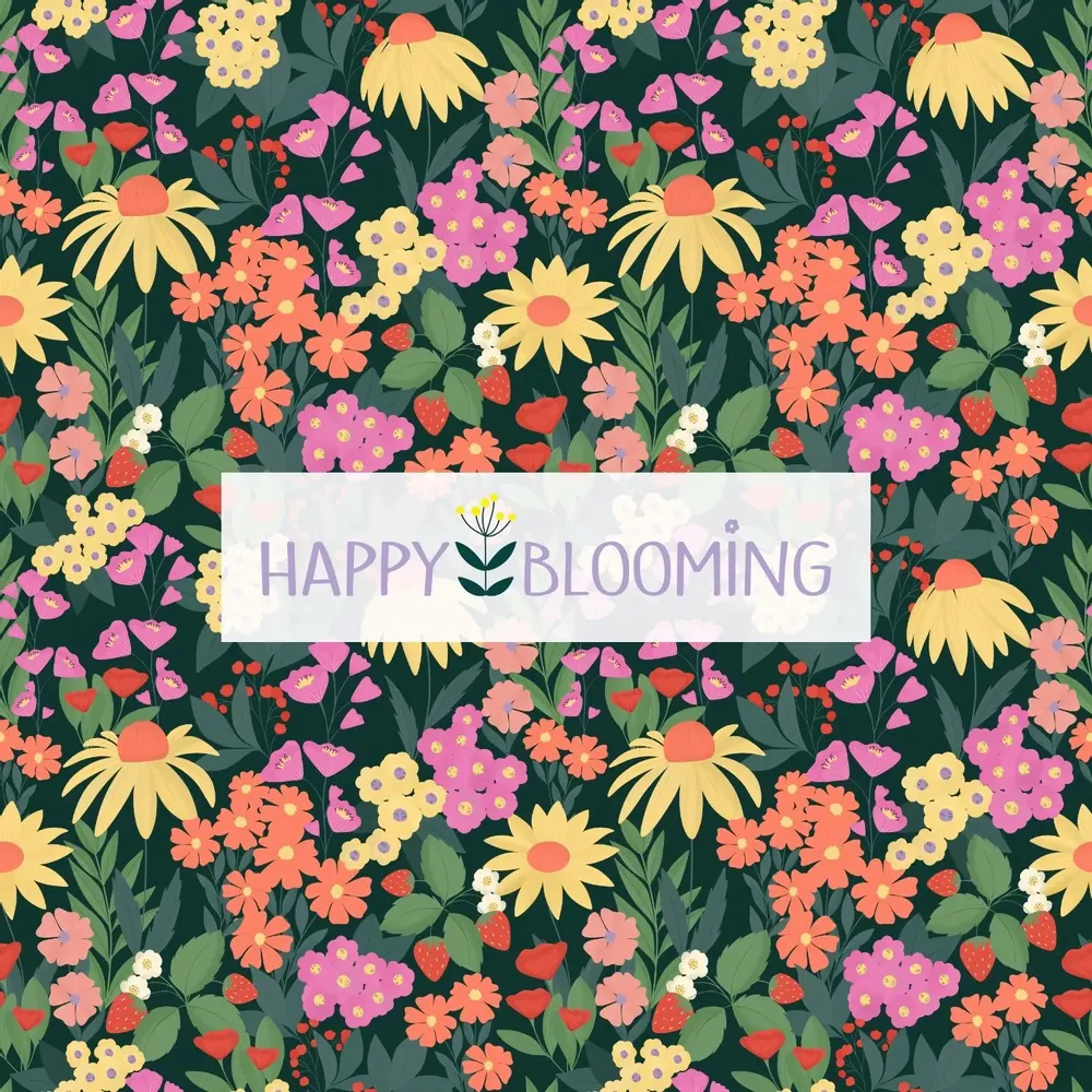 Papiers peints - Motifs exclusifs - all over ou placés - HAPPY BLOOMING
