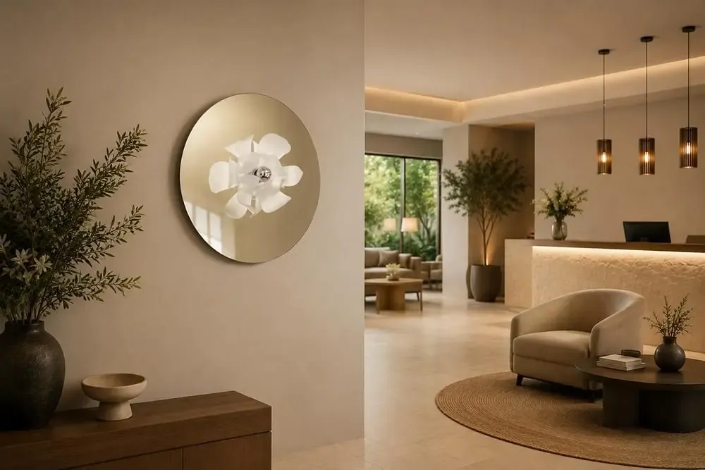 Hotel bedrooms - Lotus mirror and wall lamp - ANCA FETCU STUDIO