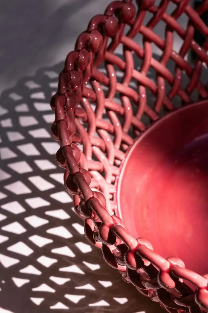 Céramique - Corbeille tressée géante Rosae sans pied - MAISON PICHON