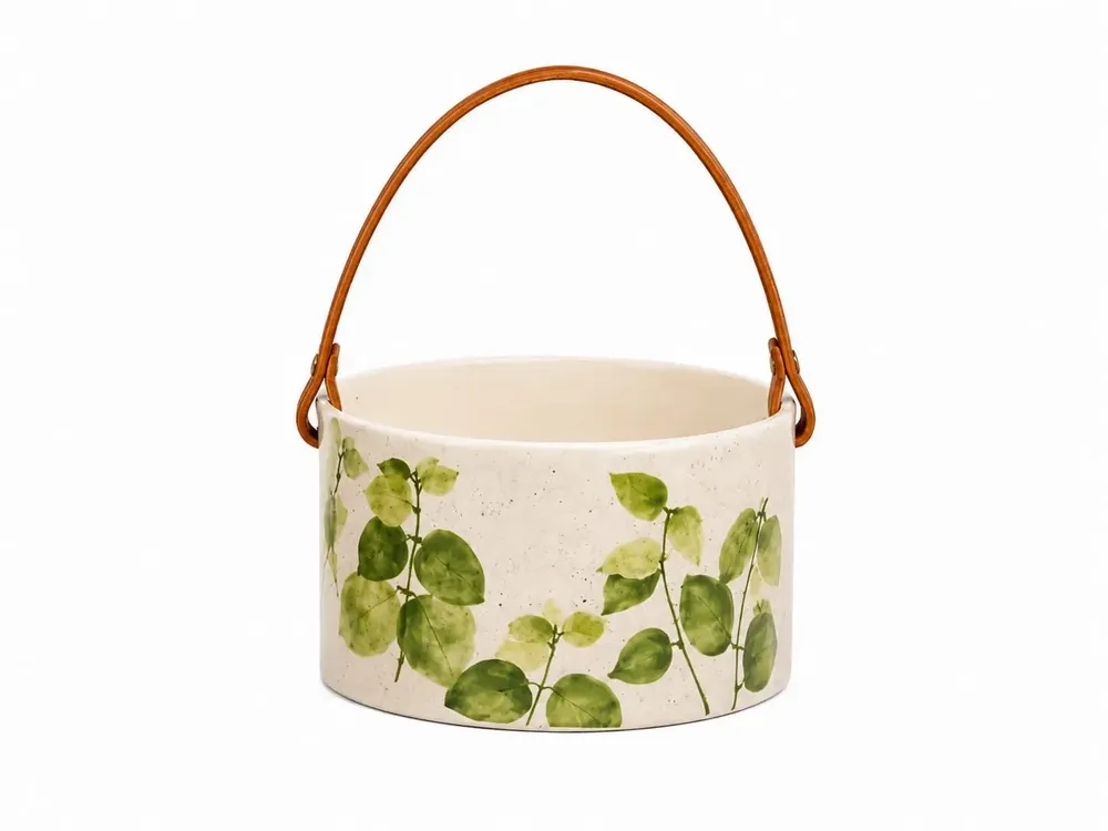 Decorative objects - Hand-Painted Ceramic Basket – Roots Collection - DASTHAA