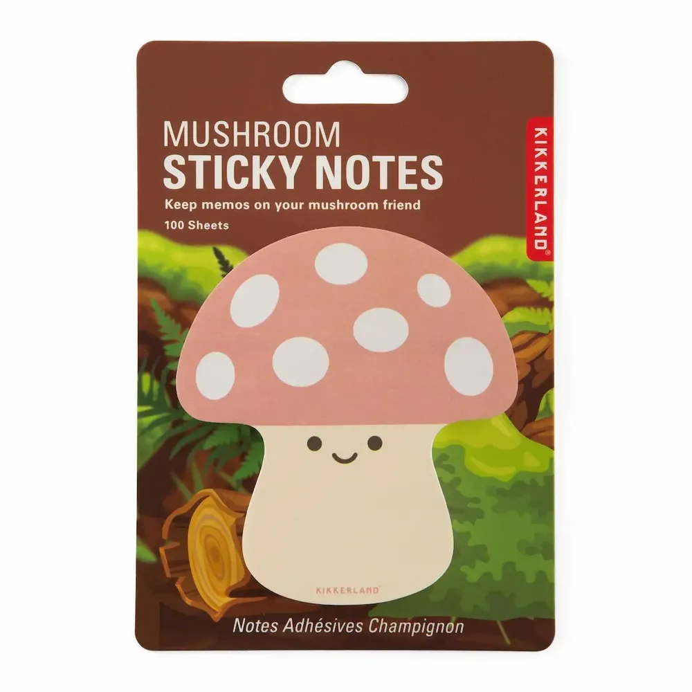 Papeterie bureau - Notes autocollantes en forme de champignons - KIKKERLAND