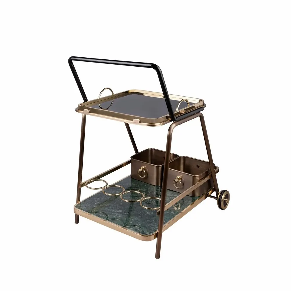 Trolleys - Decatur Bar Cart Handmade by Wood Tailors Club - PORUS STUDIO