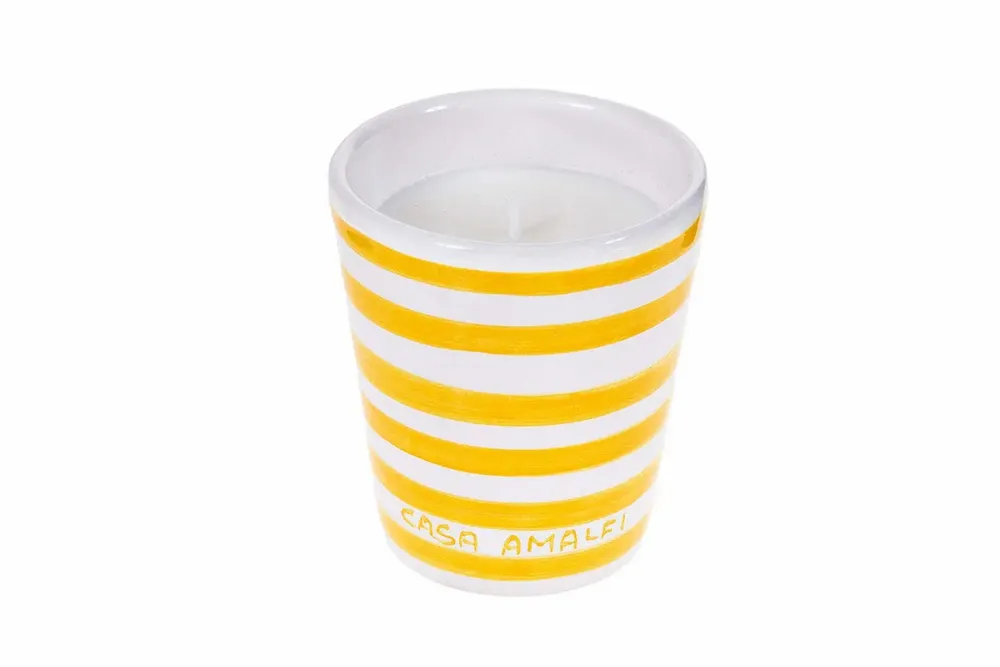 Parfums pour soi et eaux de toilette - BUONGIORNO POSITANO Bougie en Cire de Soja Peinte à la Main - Citron, Basilic & Mandarine 200g - CASA AMALFI