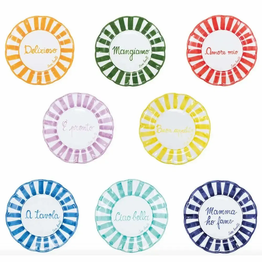 Parfums pour soi et eaux de toilette - TAVOLA FELICE - Coffret 8 Assiettes Lettres Cursives - CASA AMALFI