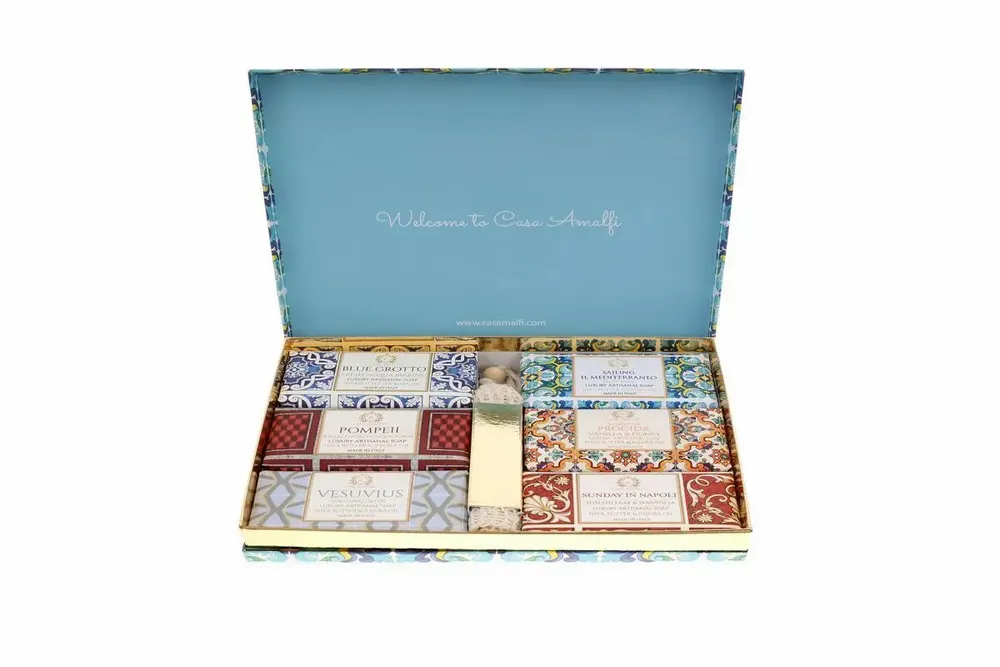 Fragrance for women & men - SAILING IL MEDITERRANEO - Sisal Bag Gift Set - CASA AMALFI