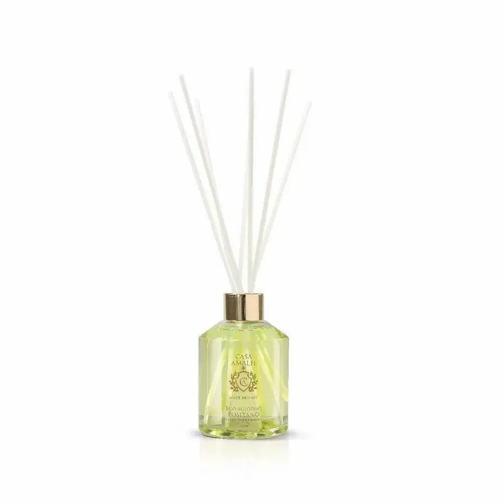 Fragrance for women & men - BUONGIORNO POSITANO HOME DIFFUSER - Lemon Basil & Mandarin 250ml - CASA AMALFI